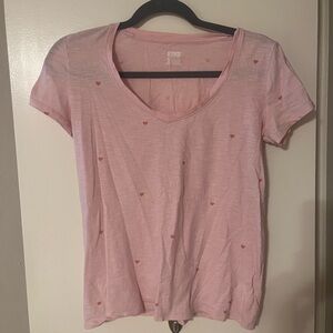 Victoria’s Secret Pink Heart Patterned 100% cotton Women's Top - size xs NWOT